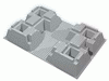 Набор LEGO Baseplate Raised 32 x 48 x 6 with 4 Corner Pits and River Print [5986], Зеленый