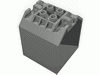 Набор LEGO Container Open Ended 4 x 4 x 4 with 1 hinge finger each end, with Octan Print, Белый
