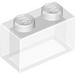 Набор LEGO Brick 1 x 2 without Bottom Stud with White/Dark Pink 5-point Crown Print, Trans-Clear