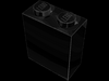 Набор LEGO Brick 1 x 2 x 2 with Inside Axle Holder with Dog Biscuit Box Print, Темно-розовый