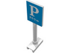 Набор LEGO Road Sign Square-Tall with Parking 'P' and '300m' Print, Белый