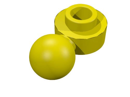 Набор LEGO Plate Round 1 x 1 with Towball and Hexagonal Hole [Maxifig Hand], Светло-серый