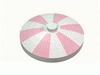 Набор LEGO Round Dish 4 x 4 Inverted with Pink and Green Stripes Print Space Radar, Белый
