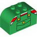Набор LEGO Brick 2 x 4 x 2 Double Curved Top with Red and White Striped Shirt and Overalls Print, Голубой