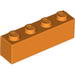 Brick 1 x 4 with Pumpkin Jack O' Lantern Mouth Print