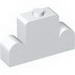 Набор LEGO Brick, Modified 1 x 4 x 2 Center Stud Top with Orient Arches, Minifigs Print, Белый