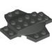 Набор LEGO Plate, Modified 6 x 6 x 2/3 Cross with Dome and Danger Stripes Print, Темно-серый