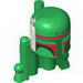 Minifig Helmet SW Rocket Pack with Boba Fett Colors Print, Dark Brown Highlights