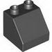 Duplo, Brick 2 x 2 Slope 45 with Eye with White Spot and Curve Print on Both Sides