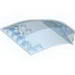Набор LEGO Windscreen 8 x 6 x 2 Curved with Black Lines Print [4620], Trans-Medium Blue