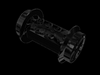 Brick, Modified 2 x 4 with Wheels, Train Spoked Large (29mm D.) Red