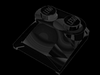 Набор LEGO Brick Curved 2 x 2 x 2/3 Two Studs, Lip End with Red/Black Circle Print [8385], Темный сине-серый