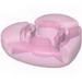Набор LEGO Clikits Icon, Heart 2 x 2 Large with Hole, Прозрачный розовый