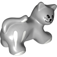 Duplo Cat with White Stripes and Paws Print