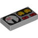 Tile 1 x 2 with Red 82, Yellow and White Gauges Print