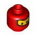 Minifig Head Balaclava with Brown Eyebrows, White Spot in Eyes Print [Blocked Open Stud]