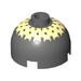 Brick Round 2 x 2 Dome Top with Black Spots on Yellow Print (Buzz Droid)