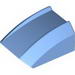 Набор LEGO Brick Curved 2 x 2 Lip, No Studs with White Shark, Silver Stripes Print, Medium Blue