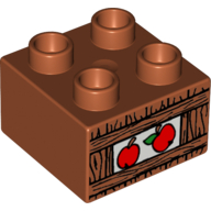 Duplo, Brick 2 x 2 with Apples in Crate Print