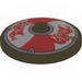 Dish 4 x 4 Inverted [Radar] with Viking Shield Red / White Sections and Red Serpent Print