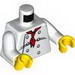 Torso Chef with 8 Buttons, Long Red Neckerchief Print / White Arms / Yellow Hands