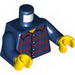 Torso Plaid Button Shirt Print [Werewolf before change] / Dark Blue Arms / Yellow Hands