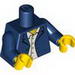 Torso Blazer over Light Blue Button Down Shirt Print / Dark Blue Arms / Yellow Hands