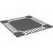 Baseplate Road 32 x 32 6-Stud Crossroad with White Dashed Lines and Crosswalks Print