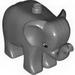 Набор LEGO Duplo Elephant Baby Standing, Round Eye Print, Светло-серый