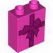 Duplo Brick 1 x 2 x 2 with Gift with Bow Print