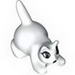 Kitten Crouching with Black Eyes, Eyelashes, and Nose Print