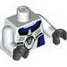 Torso Exo-Force Blue Panels with Black Edges with Dark Gray Badge Print / White Arms / Black Hands