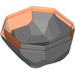 Rock Lower with Marbled Trans-Neon Orange Pattern