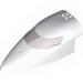 Aircraft Fuselage Curved Forward 8 x 16 x 5 with Trans-Black Glass with Blue Airline Bird and Stripes Print