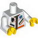 Torso Hospital EMT Star of Life, Zipper, Zippered Pockets, Radio Print / White Arms / Yellow Hands