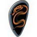 Набор LEGO Minifig Shield - Ovoid with Black and Copper Karzon Snake Print, Светлый сине-серый
