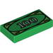 Tile 1 x 2 with '100' Banknote Print