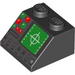 Slope 45В° 2 x 2 with Radar and Disk Slot Gray Print [Black]