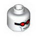 Minifig Head Glasses with Black Frames and Red Lenses Print (Mr. Freeze) [Blocked Open Stud]