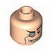 Minifig Head with Monocle and Black Slanted Eyebrows Print [Blocked Open Stud]