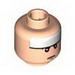 Minifig Head with Pursed Lips and White Forehead Print [Blocked Open Stud]