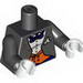 Torso Batman Suit with Orange Vest, Purple Bow Tie Print / Black Arms / White Hands