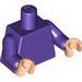 Torso Plain / Dark Purple Arms / Light Flesh Hands