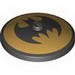 Dish 4 x 4 Inverted [Radar] with Gold Inverse Batman Logo Print