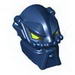 Minifig Head Modified Bionicle Inika Toa Hahli with Lime Eyes Print