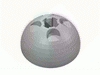Набор LEGO Cylinder Hemisphere 3 x 3 Ball Turret with Marbled Red Pattern, Белый