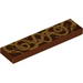 Tile 1 x 4 with Viking Snakes Knotwork Print