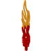 Bionicle Weapon Toa Flame Sword 2 x 12 with Two Holes, Marbled Yellow Pattern