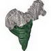 Bionicle Chest Armour, Toa Inika - Type 2 with Marbled Pearl Light Gray Pattern