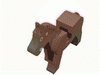 Набор LEGO Horse with Black Eyes Circled with White, Brown Bridle Print, Черный